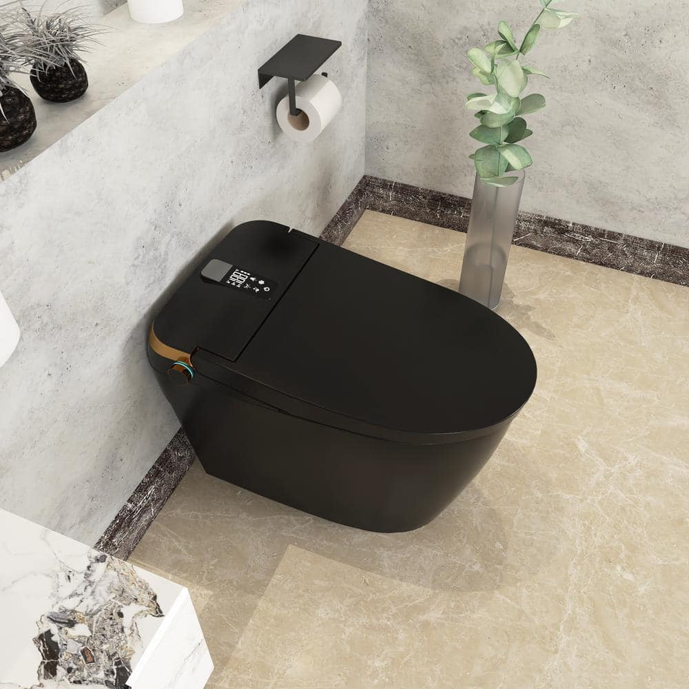 Smart Elongated Bidet Toilet 1.28 GPF Black with Deodorizing, Soft Close - Image 4