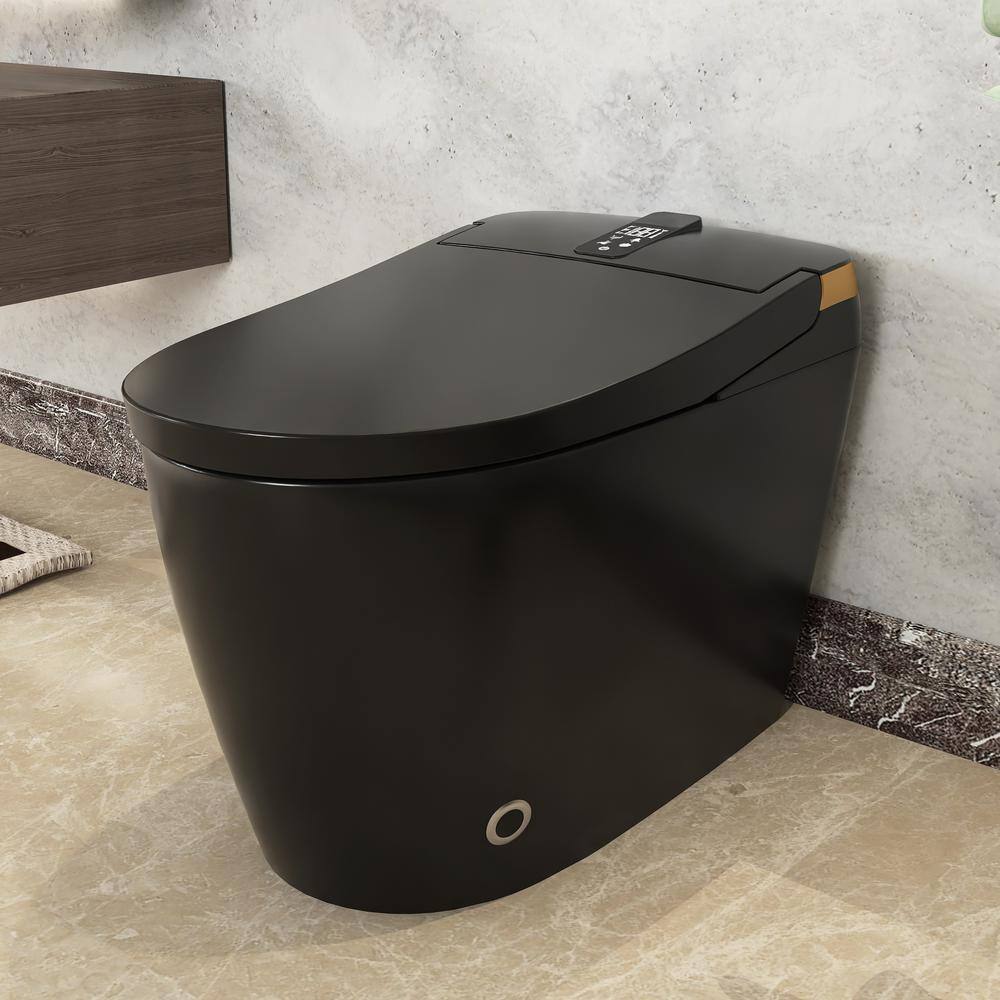 Smart Elongated Bidet Toilet 1.28 GPF Black with Deodorizing, Soft Close - Image 6