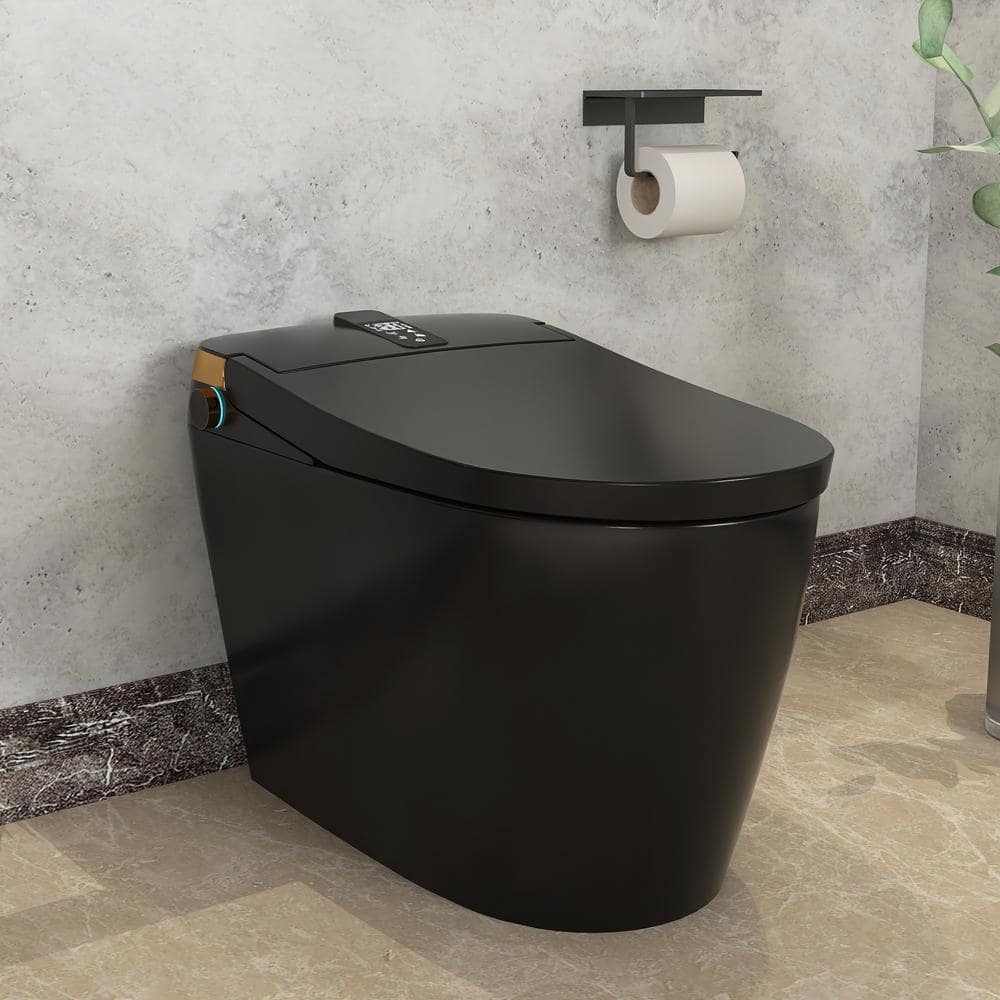 Smart Elongated Bidet Toilet 1.28 GPF Black with Deodorizing, Soft Close - Image 7