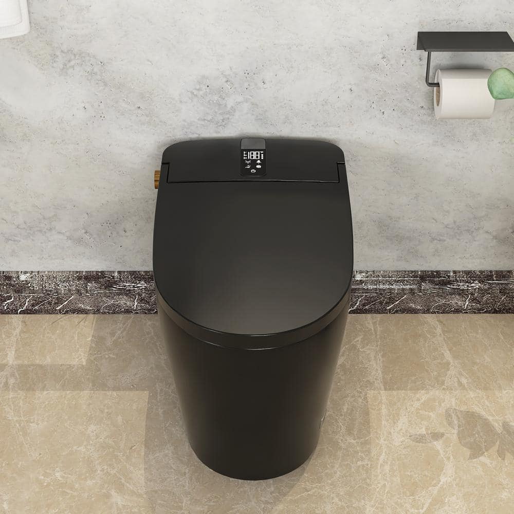 Smart Elongated Bidet Toilet 1.28 GPF Black with Deodorizing, Soft Close - Image 8