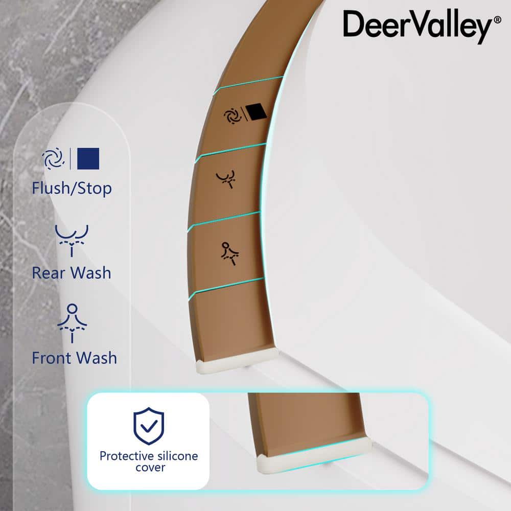 DEERVALLEY Tankless Smart Toilet Bidet with Auto Flush and Warm Water Dryer - Image 4