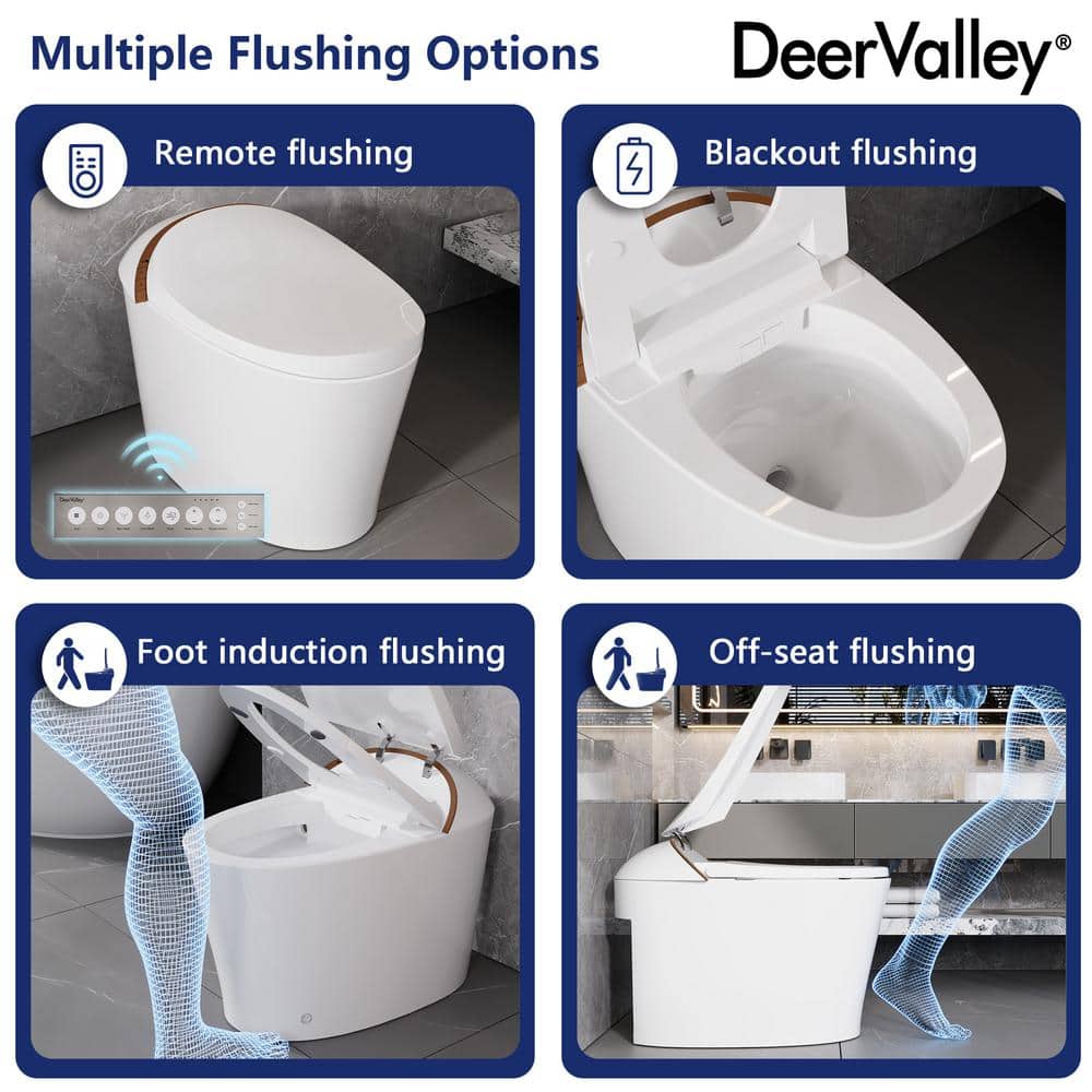 DEERVALLEY Tankless Smart Toilet Bidet with Auto Flush and Warm Water Dryer - Image 9