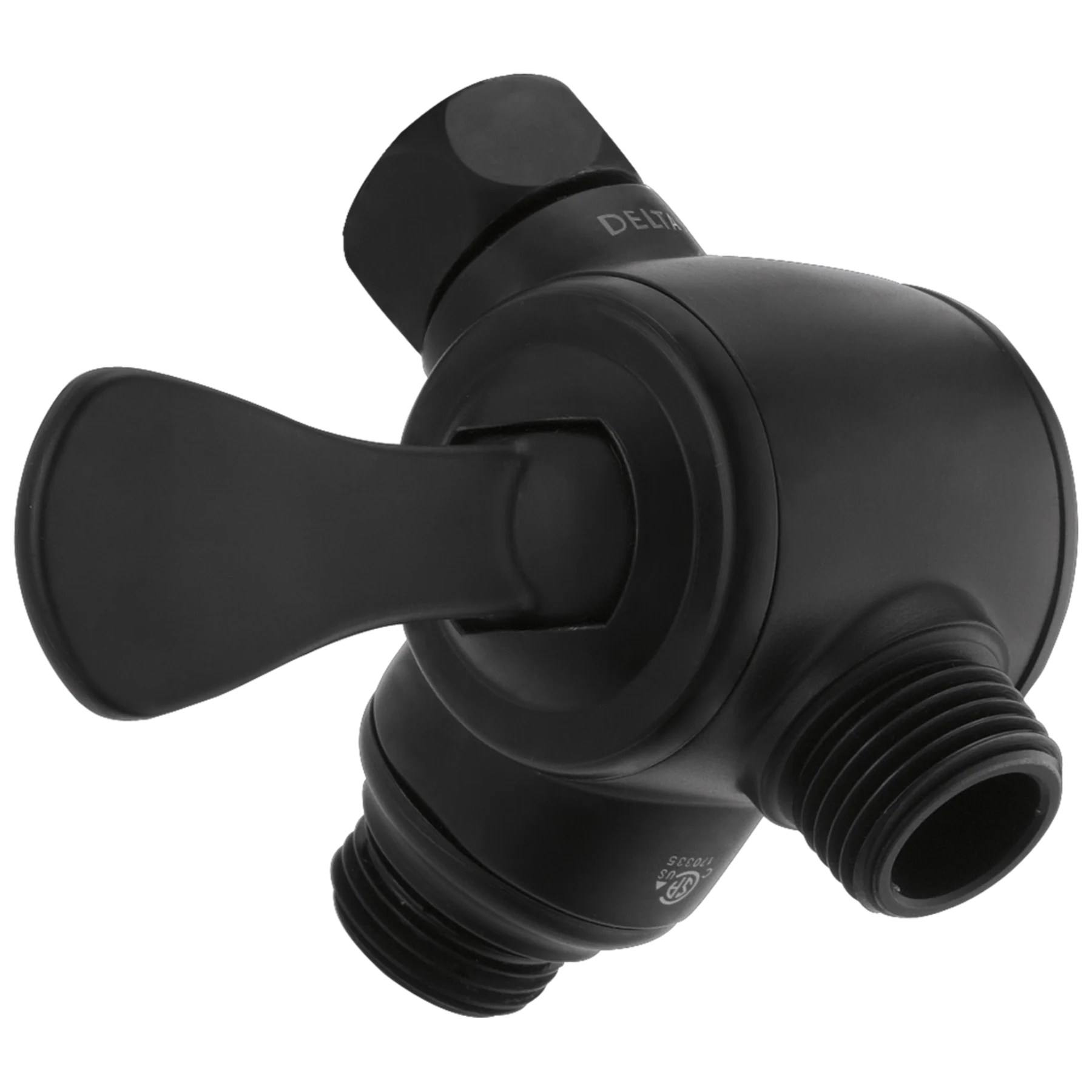 Delta 0.5-in Matte Black Shower Arm with Diverter