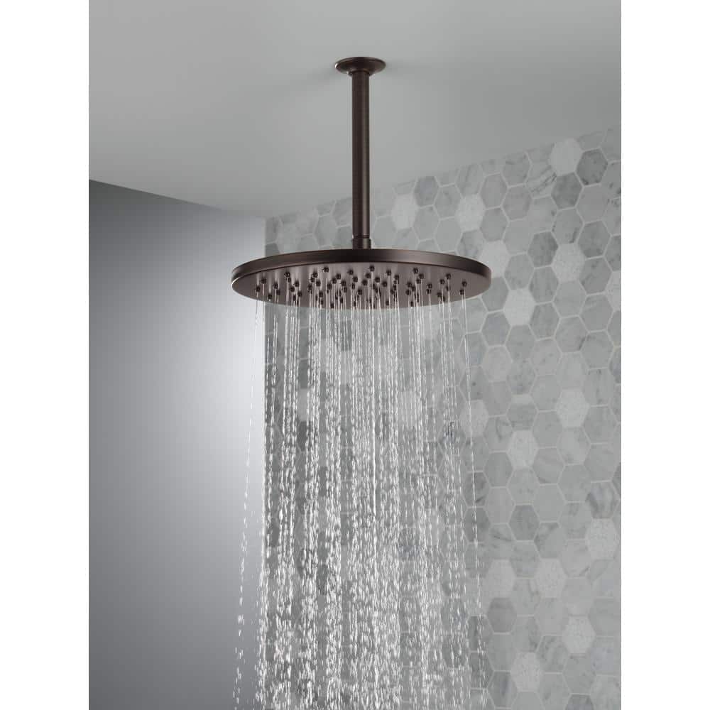 Delta 1-Spray 11.8 in. Single Wall-Mount Fixed Rain Shower Head in Venetian Bronze - Image 2