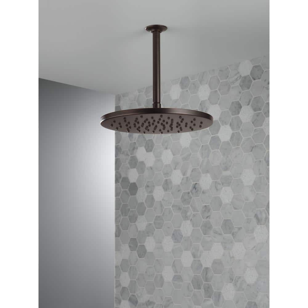 Delta 1-Spray 11.8 in. Single Wall-Mount Fixed Rain Shower Head in Venetian Bronze - Image 3