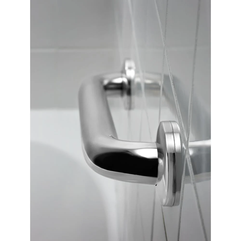 Delta 16-in Peened & Bright Stainless Wall-Mount ADA-Compliant Grab Bar - Image 2