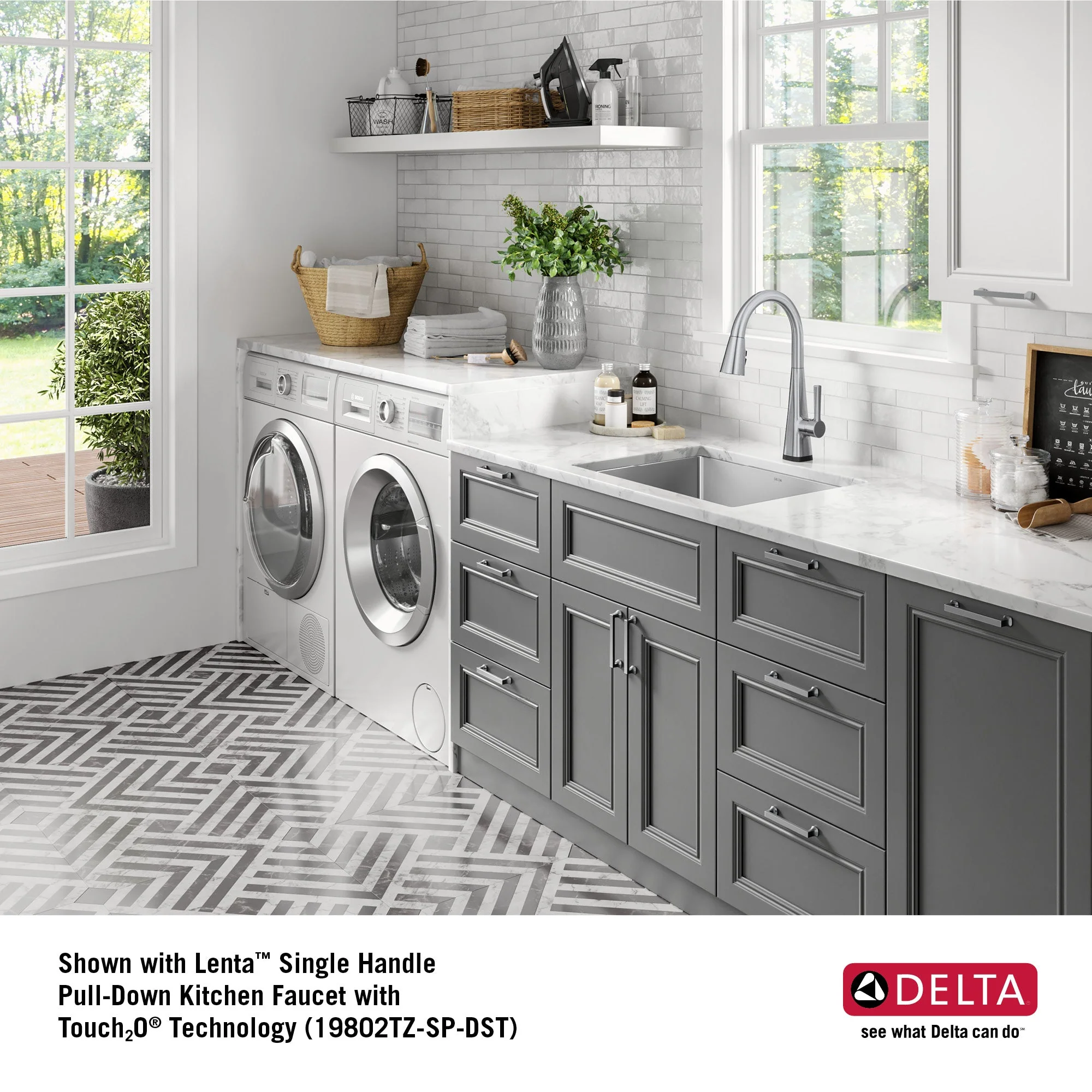 Delta 18-in x 24-in Stainless Steel Undermount Laundry Sink with Drain - Image 17