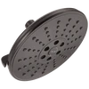 Delta 3-Spray 7.7-in H2Okinetic Fixed Rain Shower Head, Wall-Mount, Venetian Bronze - Image 2