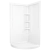 Delta 38 in. x 38 in. Round Corner Shower Base in White - Image 2