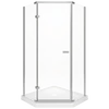 Delta 38 in. x 38 in. x 72 in. Semi-Frameless Neo Angle Corner Shower in White - Image 2