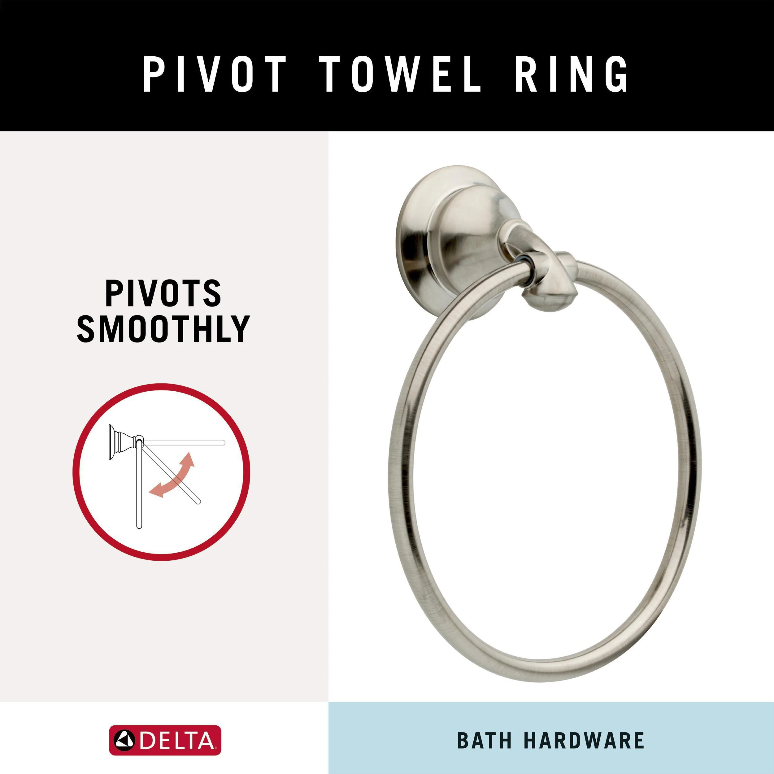 DELTA 4-Piece Linden Stainless Decorative Bathroom Hardware Set - Image 2
