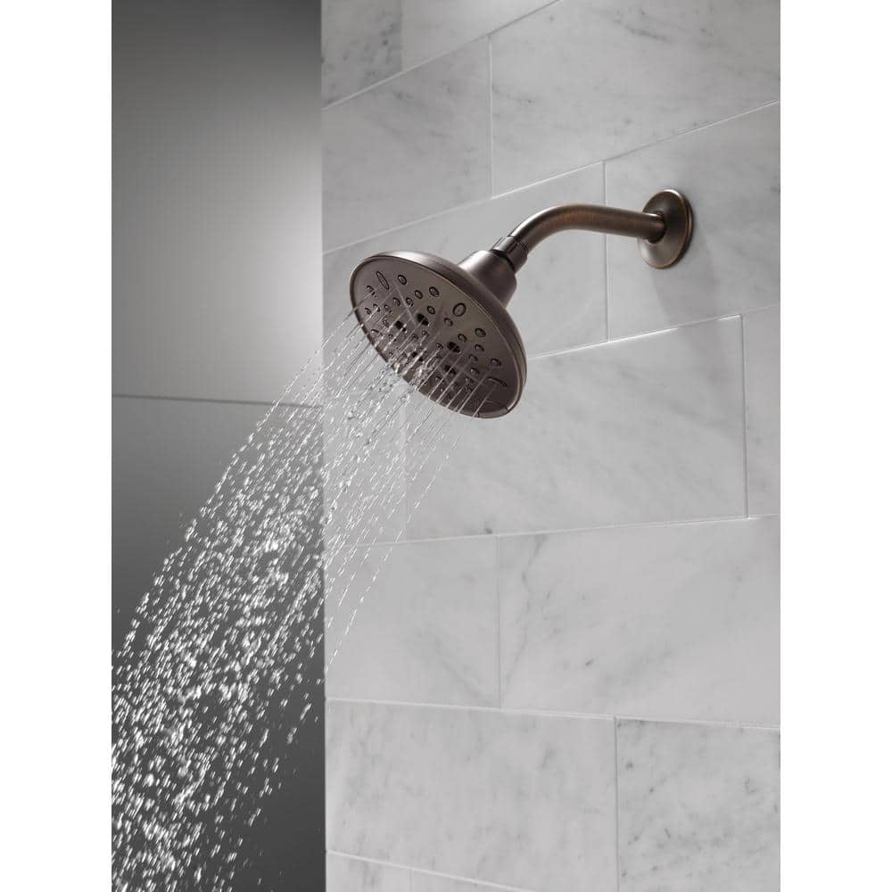 Delta 5-Spray 6 in. Single Wall Mount Fixed Shower Head, SpotShield Venetian Bronze, 1.75 GPM - Image 7