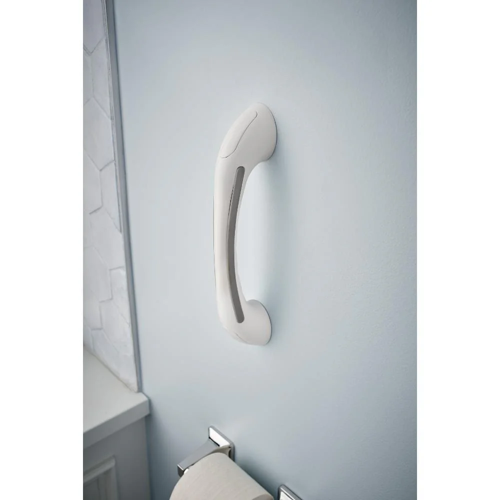 Delta 500 Series 9-in White Wall Mount Grab Bar - Image 2