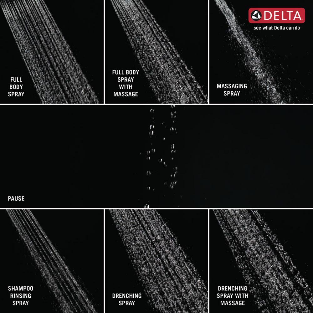 Delta 7-Spray 3.4 in. Dual Wall Mount Fixed and Handheld Shower Head in Chrome - Image 2