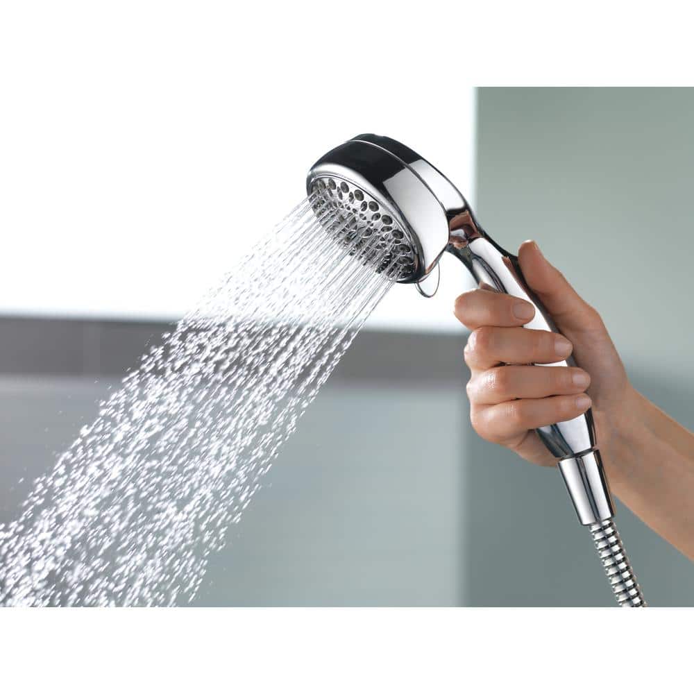 Delta 7-Spray 3.4 in. Single Wall-Mount Handheld Shower Head in Chrome - Image 2