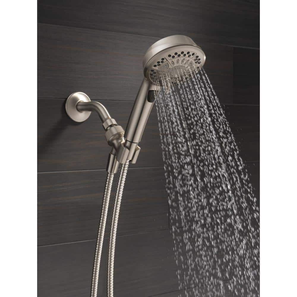 Delta 7-Spray 4.2 in. Single Wall-Mount Handheld Shower Head in SpotShield Brushed Nickel - Image 4