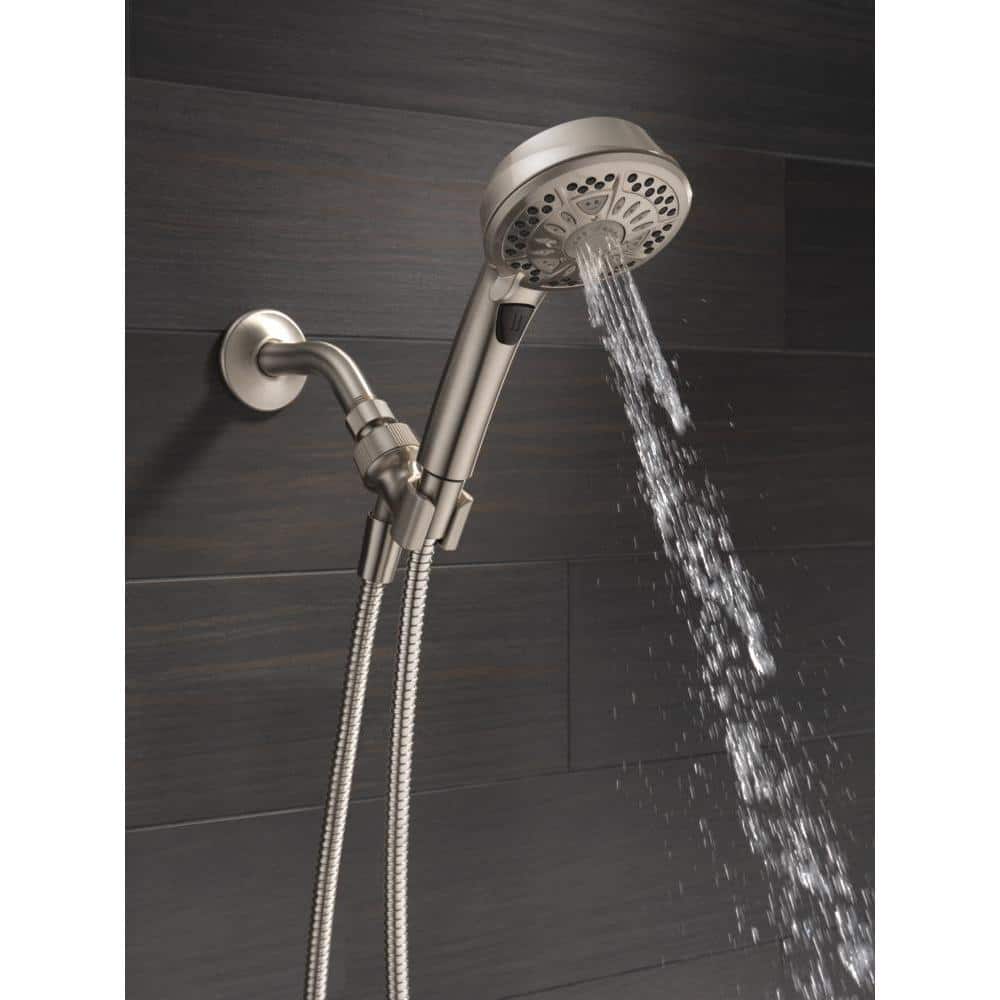Delta 7-Spray 4.2 in. Single Wall-Mount Handheld Shower Head in SpotShield Brushed Nickel - Image 6