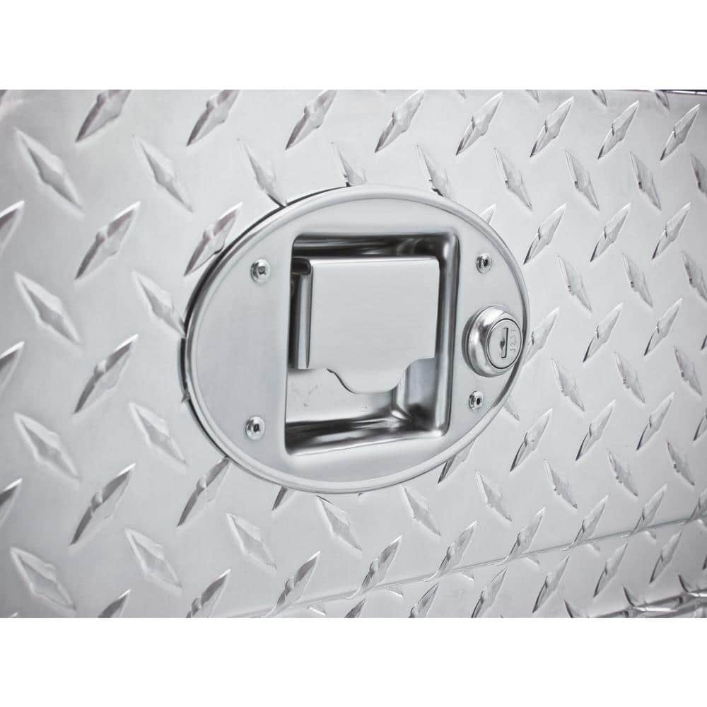 Delta 70 in. Diamond Plate Aluminum Full-Size Crossbed Truck Tool Box, Dual Mid-Lid - Image 8