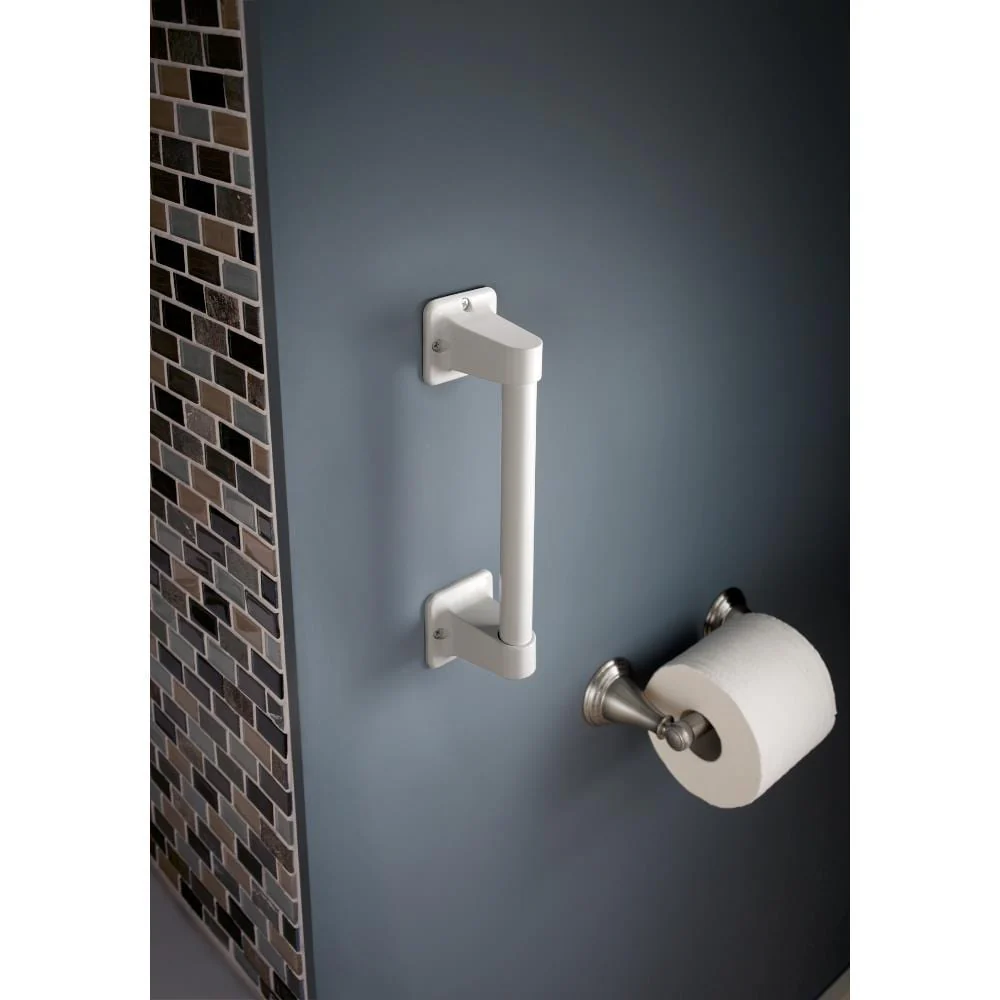 DELTA 9-in White Wall Mount ADA Compliant Grab Bar, 300-lb Capacity - Image 2