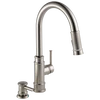 Delta Allentown Single-Handle Pull-Out Sprayer Kitchen Faucet with Soap Dispenser in Stainless - Image 2