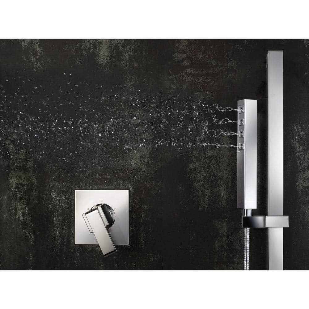 Delta Ara 1-Spray Single Wall-Mount Handheld H2Okinetic Shower Head with 24 in. Slide Bar, Stainless - Image 4