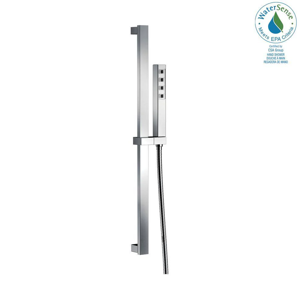 Delta Ara 1-Spray Single Wall-Mount Handheld H2Okinetic Shower Head with 24 in. Slide Bar, Stainless - Image 6