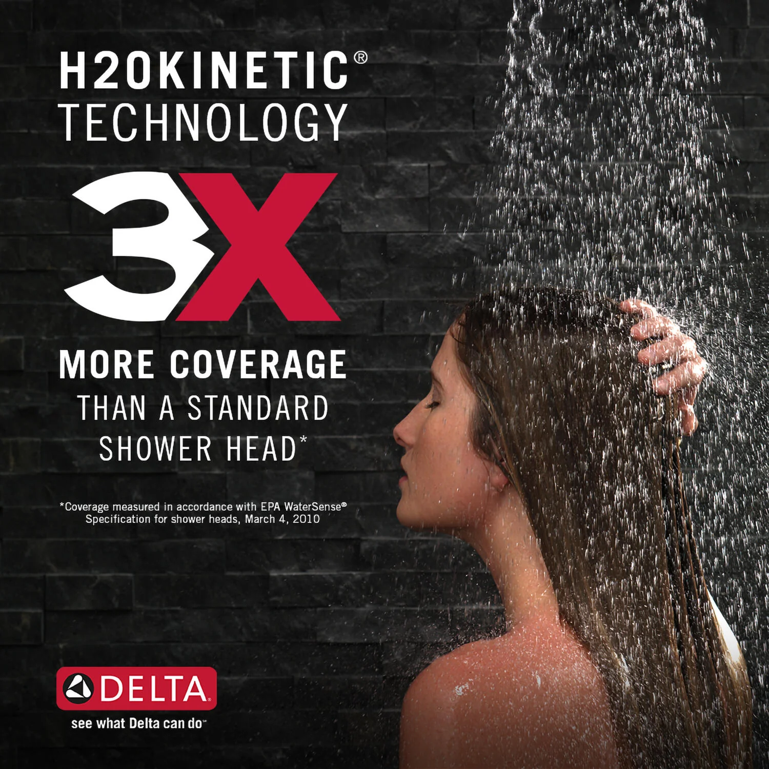 Delta Ara Matte Black 1-Handle Bathtub and Shower Faucet, H2Okinetic, Trim Only - Image 3