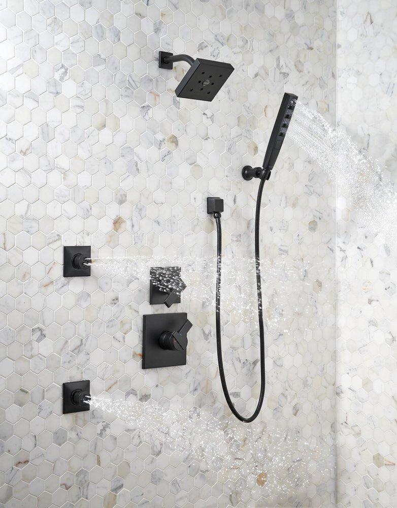 Delta Ara Matte Black 1-Handle Shower Faucet, Trim Only - Image 2