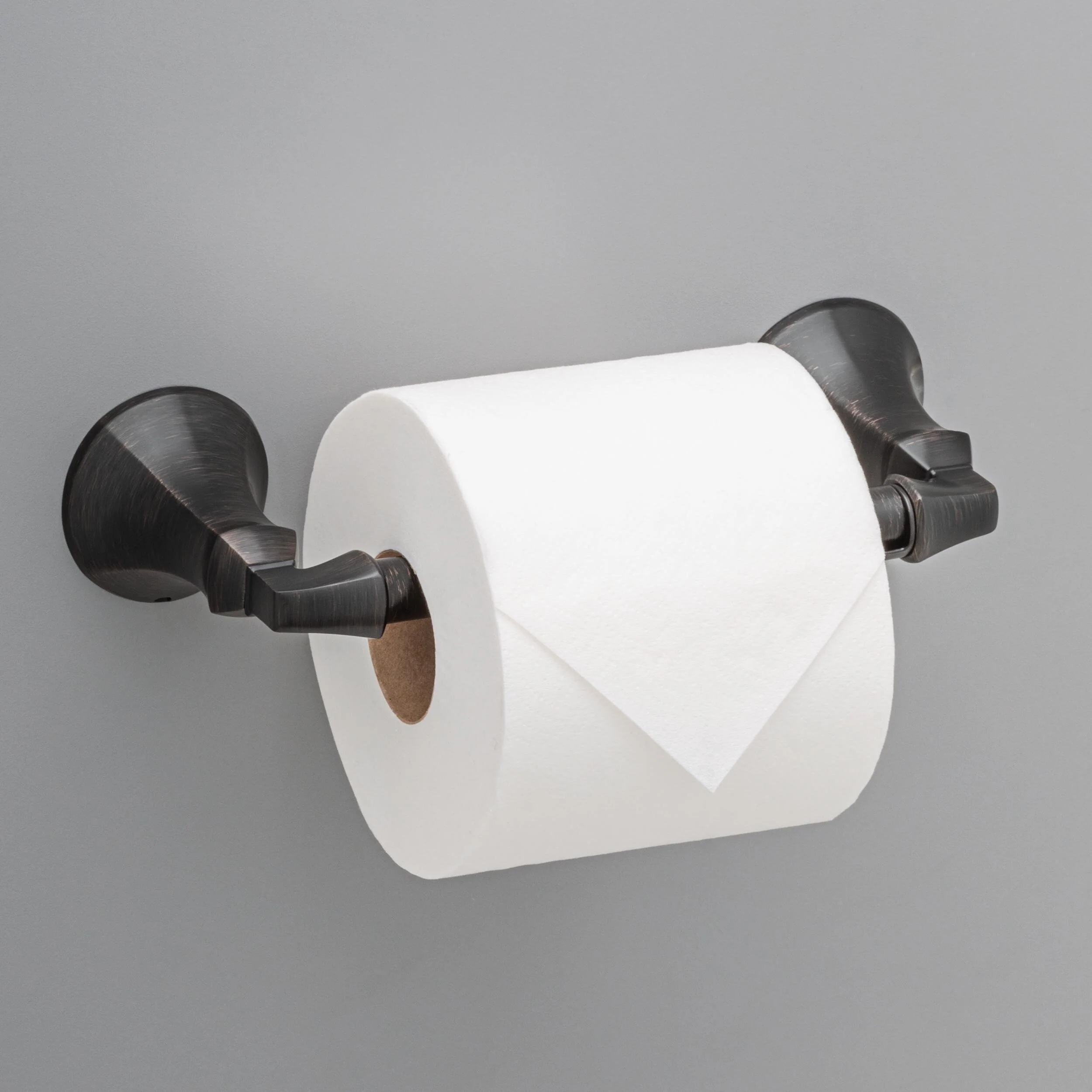 Delta Ashlyn Rubbed Bronze II Wall Mount Pivot Toilet Paper Holder - Image 2