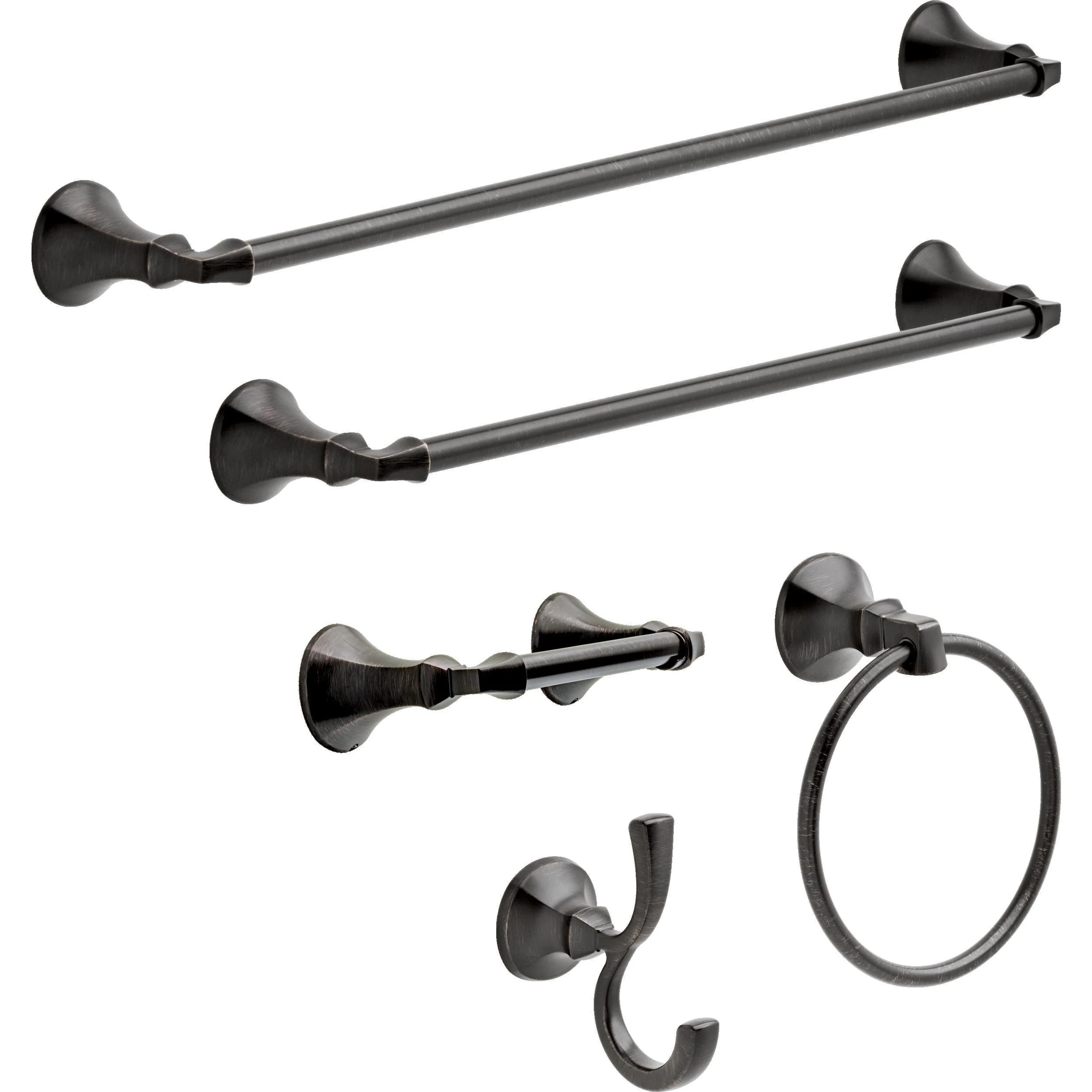 Delta Ashlyn Rubbed Bronze II Wall Mount Pivot Toilet Paper Holder - Image 3