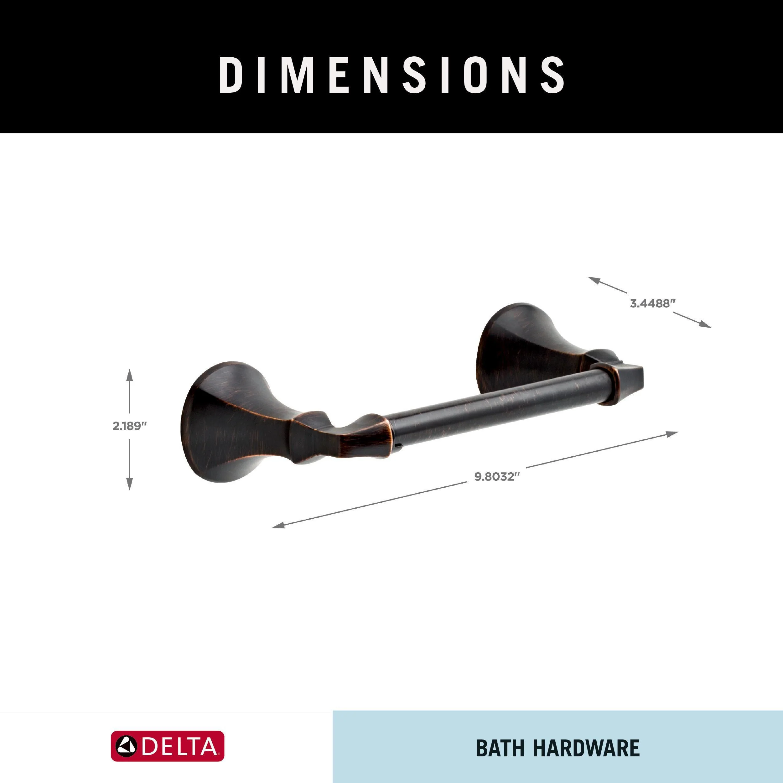 Delta Ashlyn Rubbed Bronze II Wall Mount Pivot Toilet Paper Holder - Image 6
