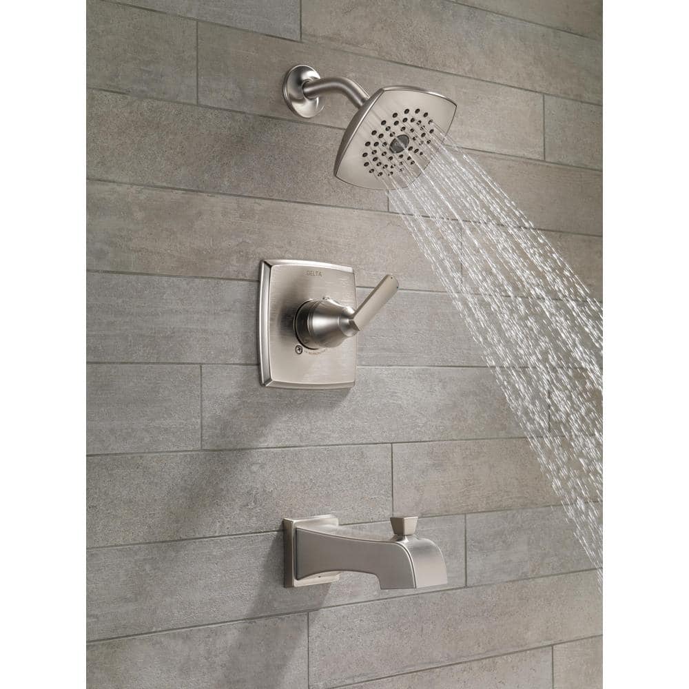 Delta Ashlyn Stainless 1-Handle Pressure Balance Tub and Shower Faucet Trim Kit (Valve Not Included) - Image 2