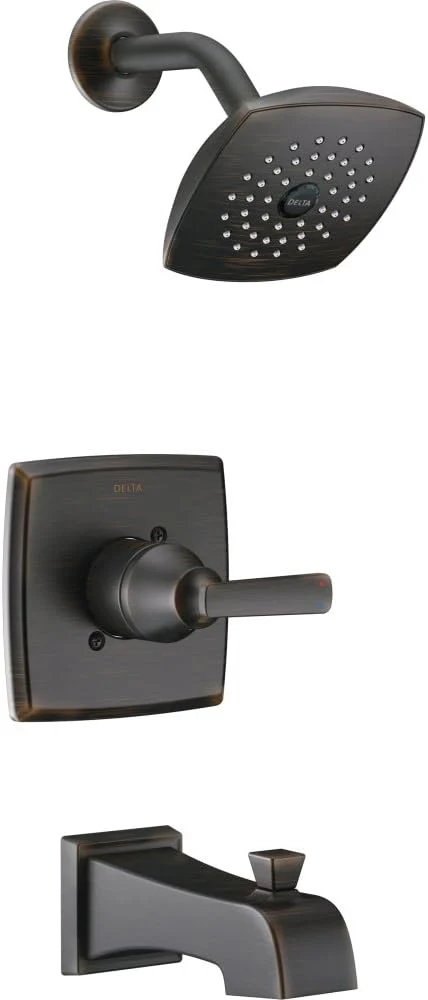 Delta Ashlyn Venetian Bronze 1-Handle Bathtub and Shower Faucet, 14 Series Trim Kit, T14464-RB (Valve Not Included)