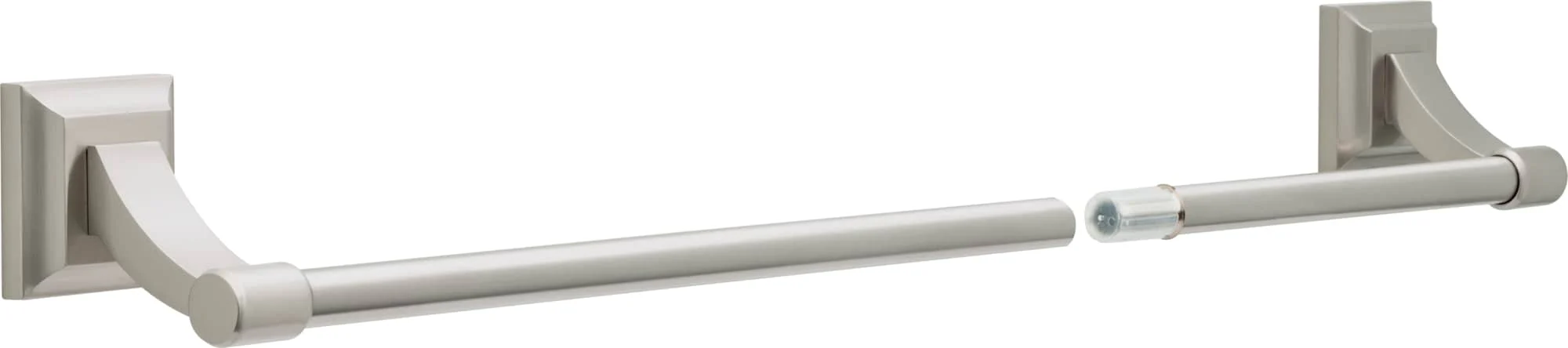 Delta Bellamy 3‑Piece SpotShield Brushed Nickel Decorative Bathroom Hardware Set (18–24 in Towel Bar, Toilet Paper Holder, Towel Ring) - Image 3
