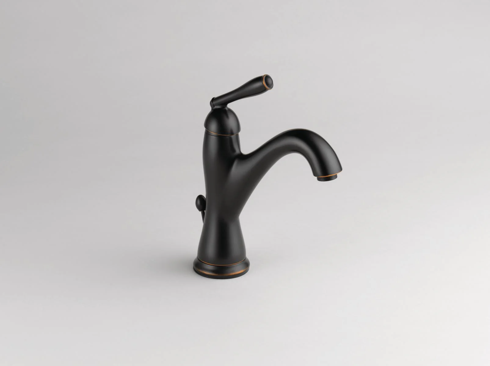 Delta Burke Oil Rubbed Bronze 1-Handle Single-Hole WaterSense Bathroom Sink Faucet with Drain - Image 4