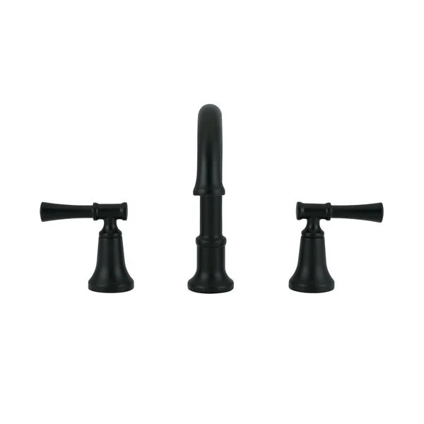Delta Chamberlain 8 in. Widespread 2-Handle Bathroom Faucet in Matte Black - Image 2