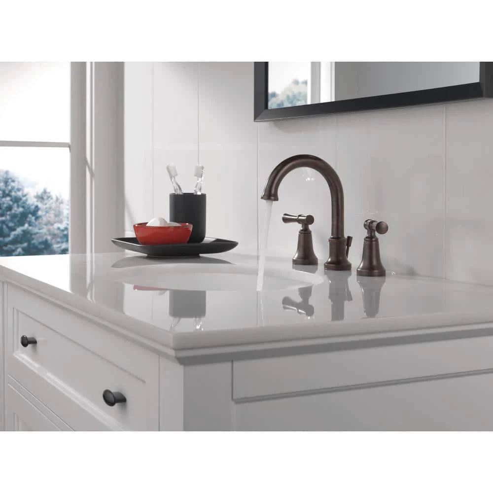 Delta Chamberlain 8 in. Widespread 2-Handle Bathroom Faucet in Venetian Bronze - Image 2