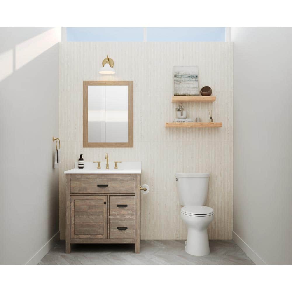 Delta Chamberlain Gold Widespread Double Handle Bathroom Faucet in Champagne Bronze - Image 7