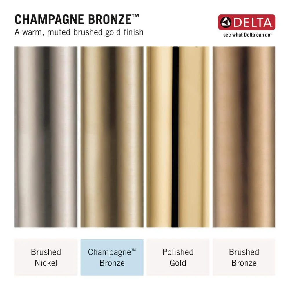 Delta Chamberlain Gold Widespread Double Handle Bathroom Faucet in Champagne Bronze - Image 9