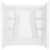 Delta Classic 500 60 in. W x 61.25 in. H x 32 in. D 3-Piece Direct-to-Stud Alcove Tub Surround in High Gloss White - Image 3