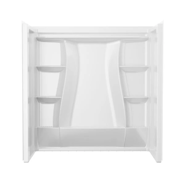 Delta Classic 500 60 in. W x 61.25 in. H x 32 in. D 3-Piece Direct-to-Stud Alcove Tub Surround in High Gloss White - Image 5