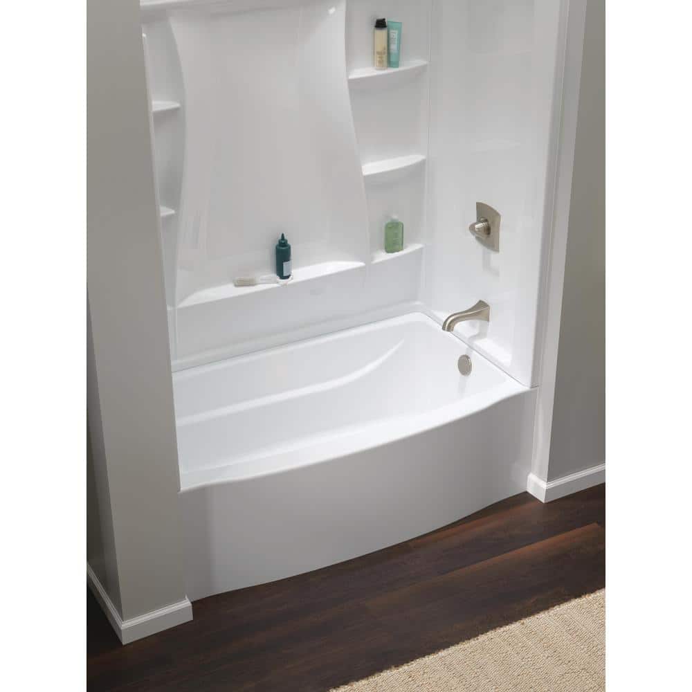Delta Classic 500 Curve 60 in. x 32 in. Soaking Bathtub with Right Drain in High Gloss White - Image 4