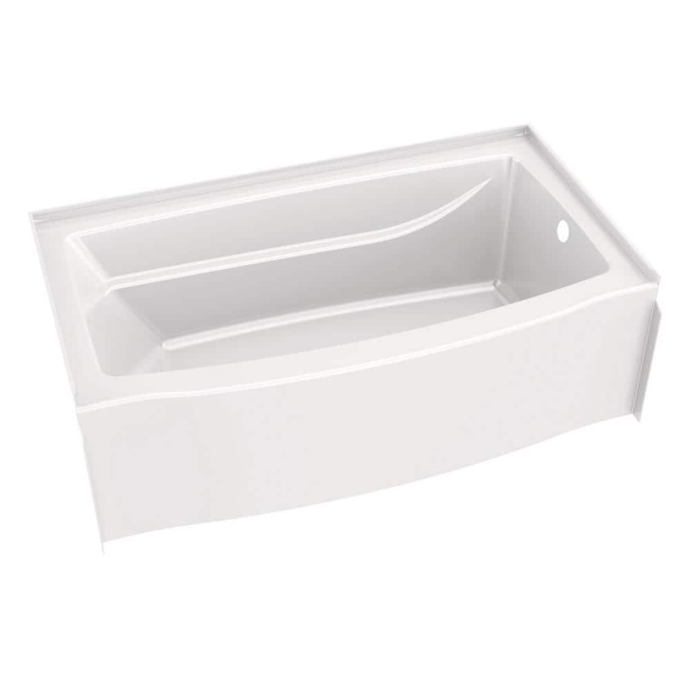 Delta Classic 500 Curve 60 in. x 32 in. Soaking Bathtub with Right Drain in High Gloss White - Image 6