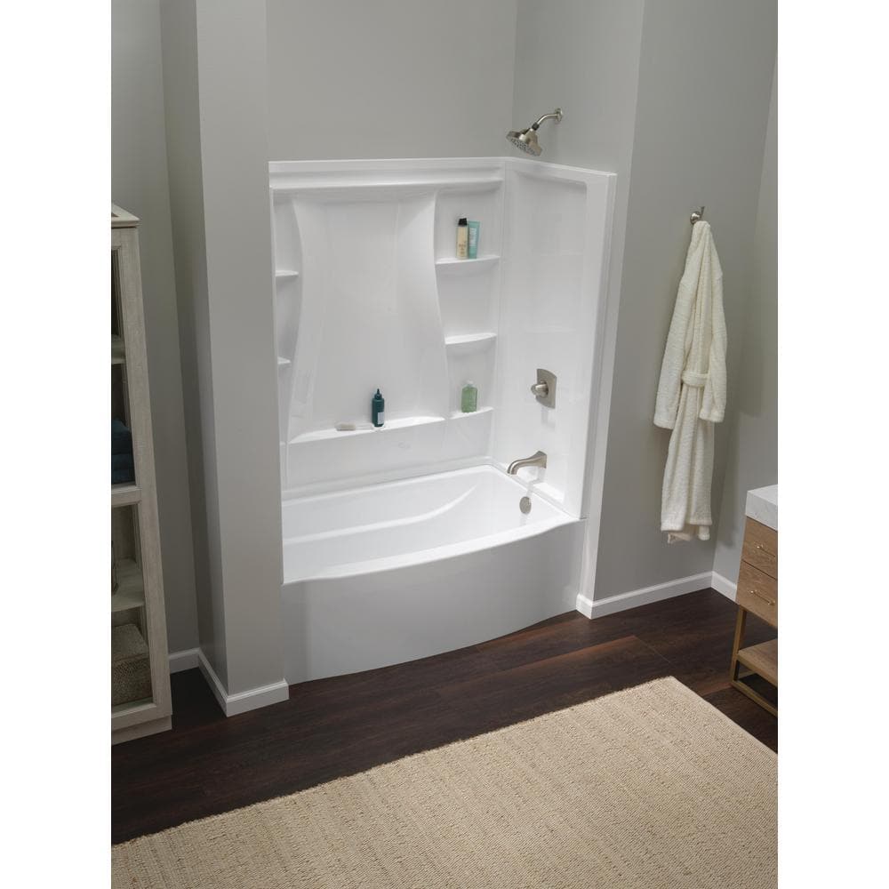 Delta Classic 500 Curve 60 in. x 32 in. Soaking Bathtub with Right Drain in High Gloss White - Image 7