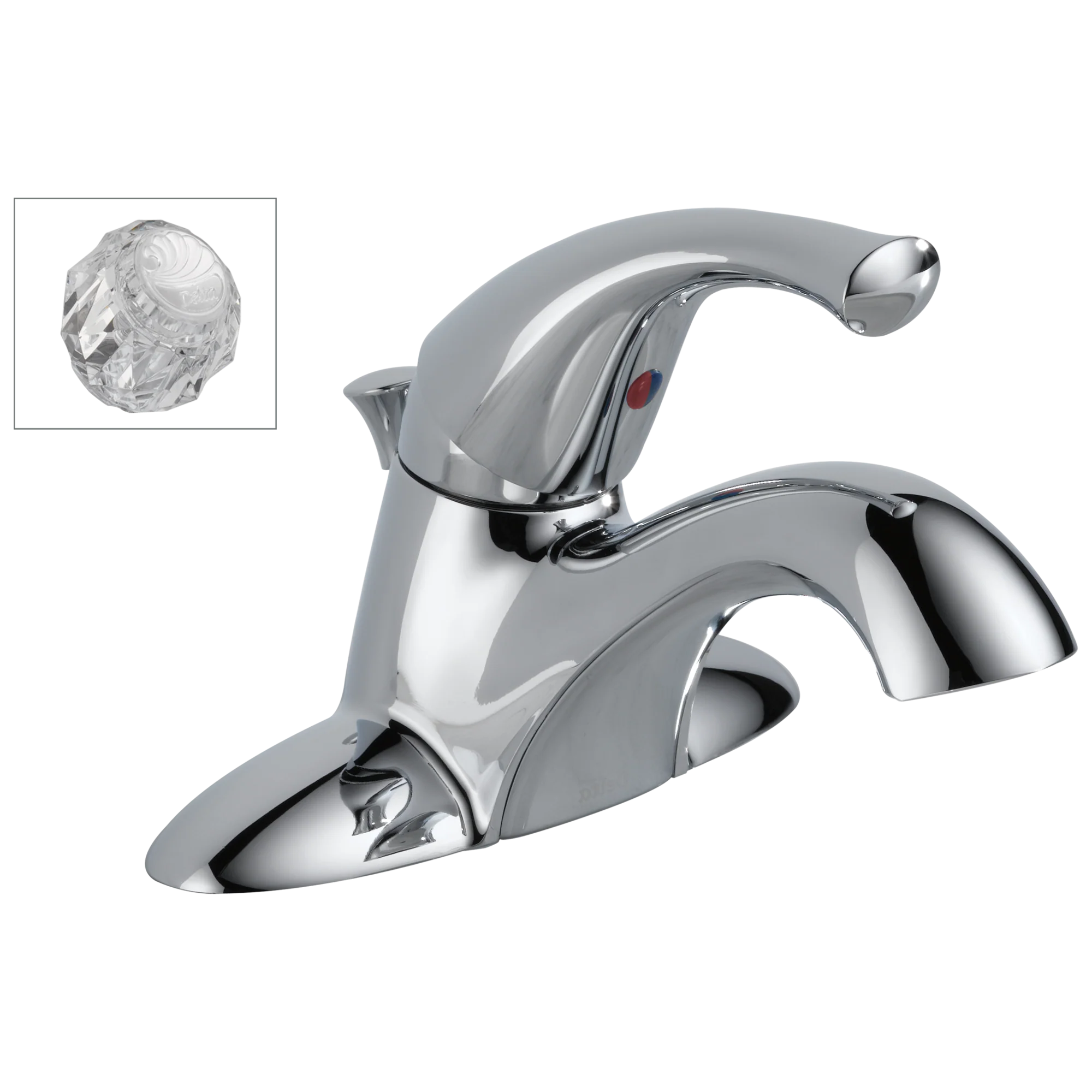 Delta Classic Chrome 1-Handle 4-in Centerset WaterSense Bathroom Sink Faucet with Drain