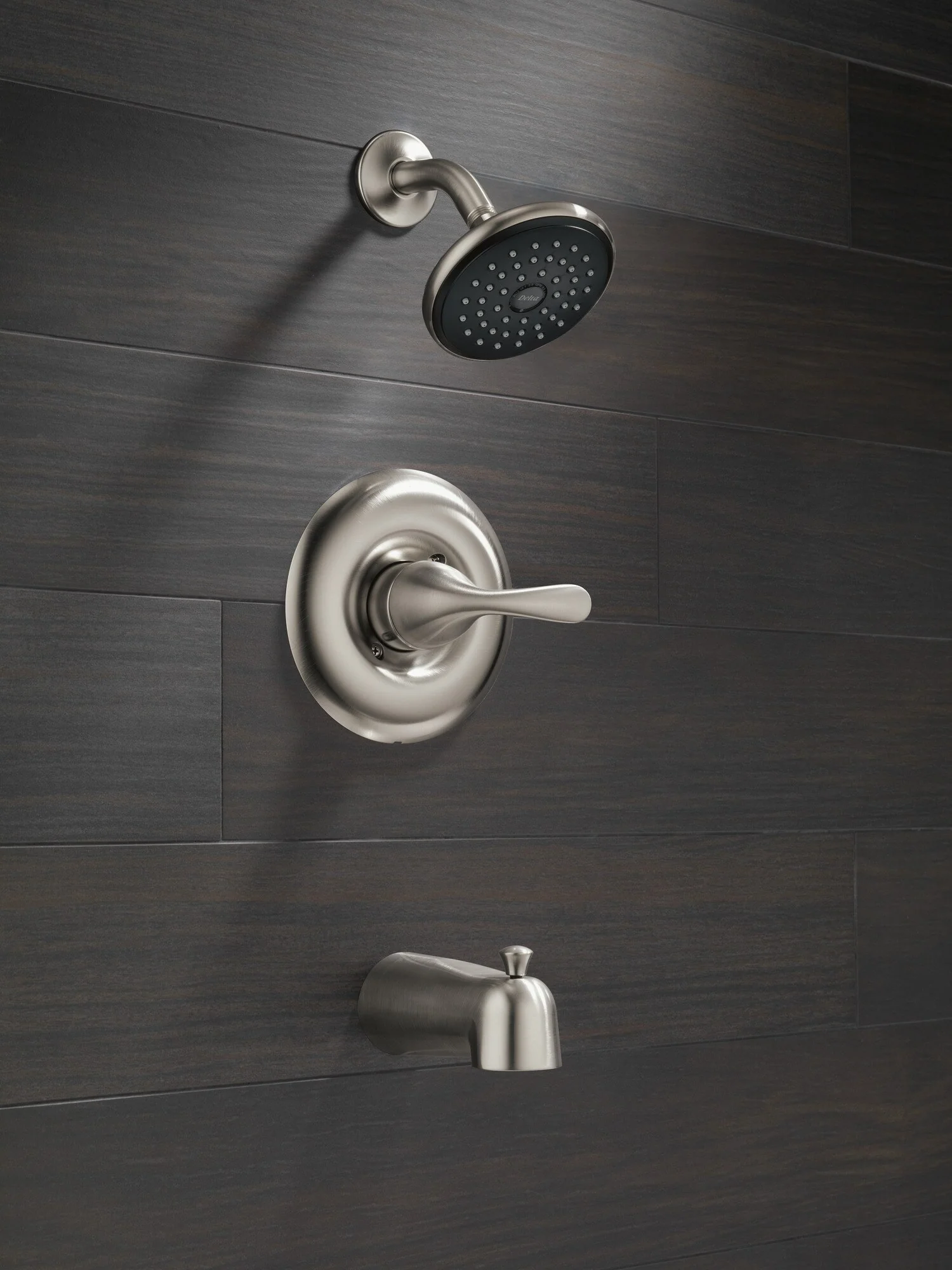 Delta Classic Stainless 1-Handle Bathtub and Shower Faucet with Valve, 2.75-in Round Showerhead - Image 2