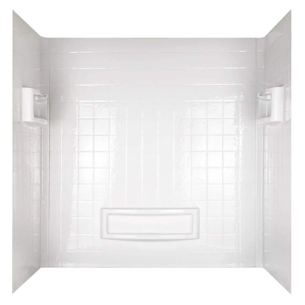 Delta Distinction 60 in. W x 60 in. H Three-Piece Glue-Up Tub Surround in High Gloss White - Image 7