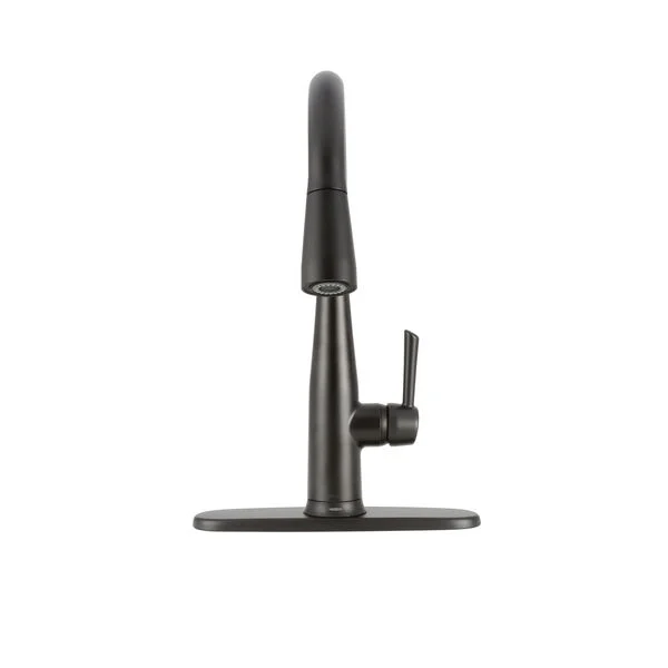 Delta Essa Touch2O Matte Black 1-Handle Deck-Mount Pull-Down Touch Kitchen Faucet (Deck Plate Included) - Image 2