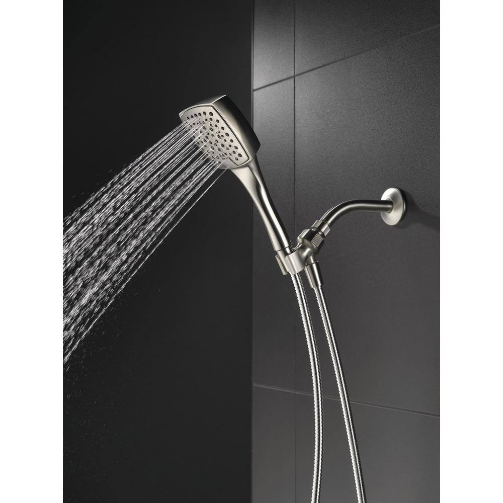 Delta Everly 4-Spray 4.4 in. Single Wall Mount Handheld Shower Head with 72 in. Metal Hose in Brushed Nickel - Image 2
