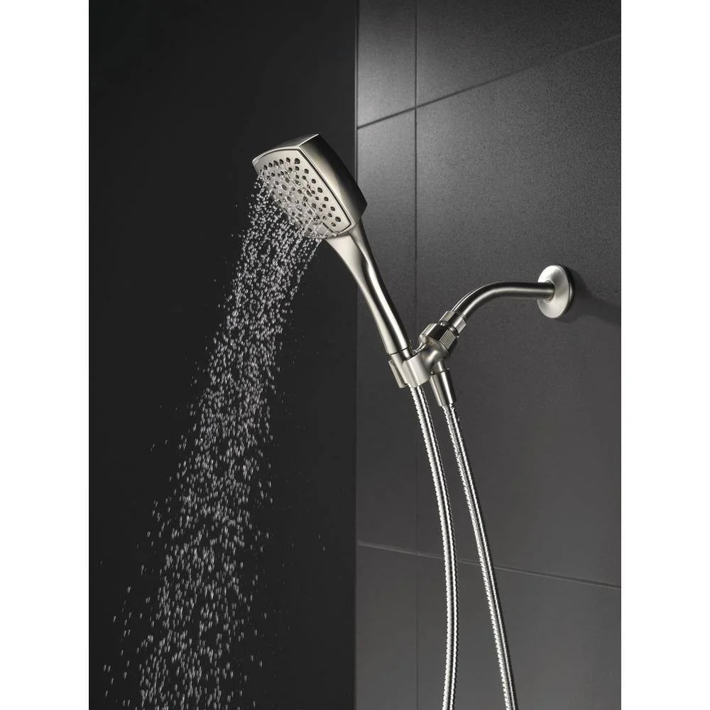 Delta Everly 4-Spray 4.4 in. Single Wall Mount Handheld Shower Head with 72 in. Metal Hose in Brushed Nickel - Image 6